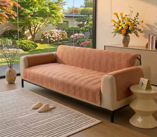 NEW MAT ULTRASONIC SUPER SOFT SOFA COVER (COPPER)